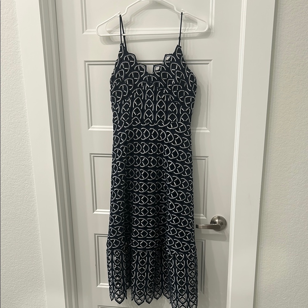 Gianni Bini Elegant Blue and White Dress